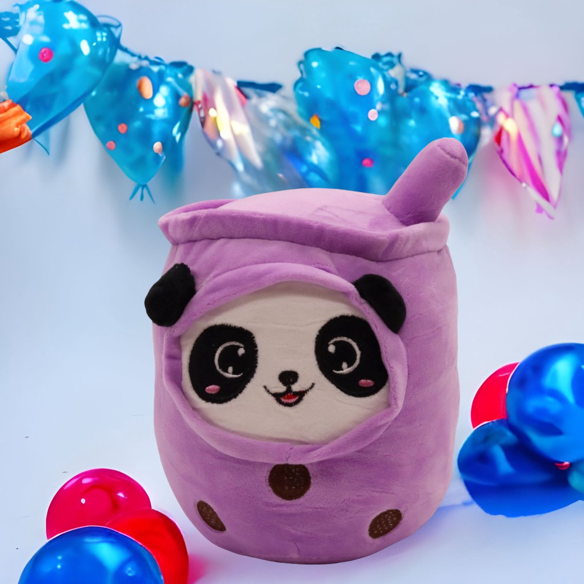 Kawaii Kussen Bubble Tea Knuffel Boba Knuffel Paars