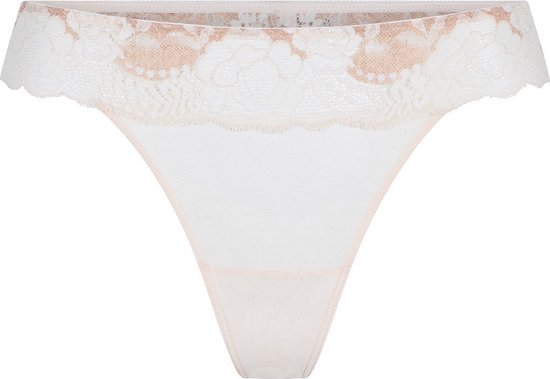 LingaDore - String Powder Puff - taille S - Beige Wit - Femme