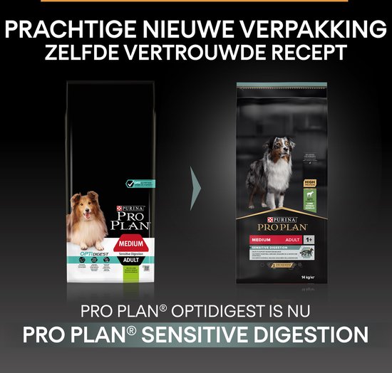 Pro Plan Medium Adult Sensitive Digestion - Hondenvoer Droogvoer - Lam - 14 kg - Pro Plan