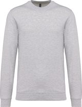 Sweater 'Crew Neck Sweatshirt' Kariban Collectie Basic+ maat XXL Ash Heather Grijs