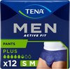4x TENA Men Active Fit Plus Small - Medium 12 stuks