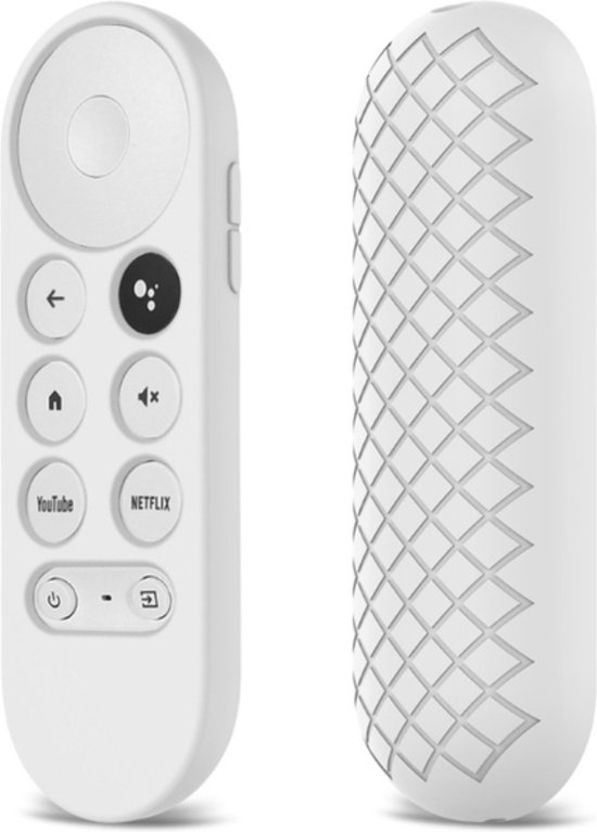 Luxe Siliconen Soft Case Cover Hoesje Geschikt Voor Google Chromecast (2020) - Bescherming tegen krassen & stoten - Wit