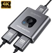 Gadgetplace HDMI Switch - 2 in 1 uit - HDMI Splitter - 4K ultra HD @ 60Hz - 1080P HD