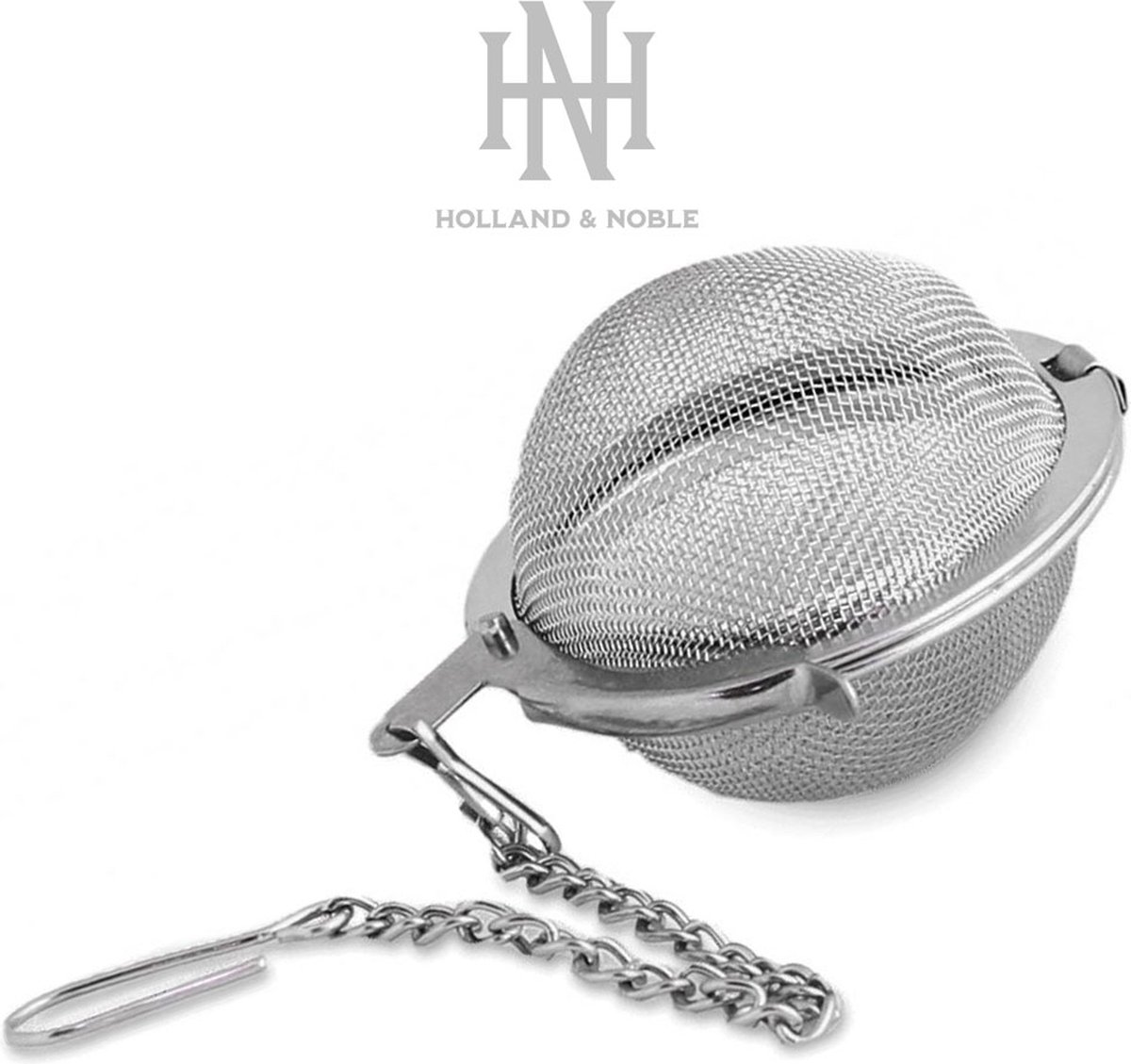 Holland & Noble - RVS Thee Ei – Theefilter – Losse Theezeef – Kruidenbol – Zeef – Infuser – Thee ei - Holland & Noble