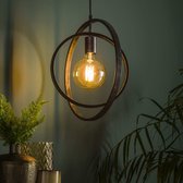 Lampe suspendue Tourner autour | 1 lumière | charbon de bois | lampe de table à manger | salle à manger salon | champêtre / moderne / design