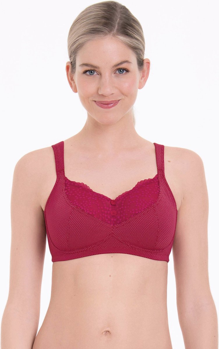 Anita Orely 5882 Non-Wired Support Bra For Women - Wire Free, Seamed Cups, Black 38F