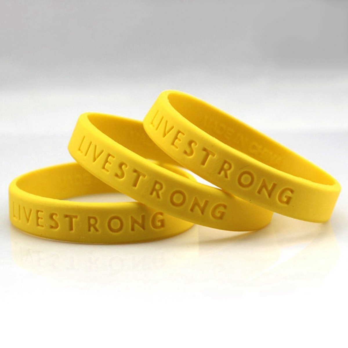 Live strong armband - siliconen armband - gele armband - evenementenarmband  | bol