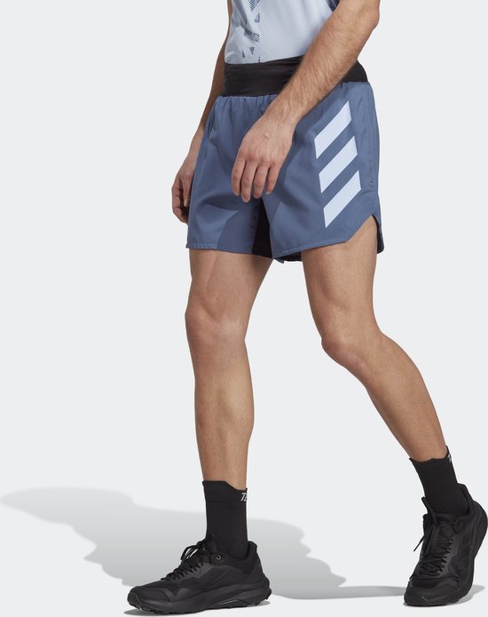 adidas TERREX Terrex Agravic Tech Trail Running Short - Homme - Blauw - XL 5"