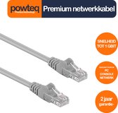 Premium netwerkkabel / internetkabel | 1.5 meter | Grijs | RJ45-RJ45 | Cat 5e | Tot 1 Gbit/1000 Mbit