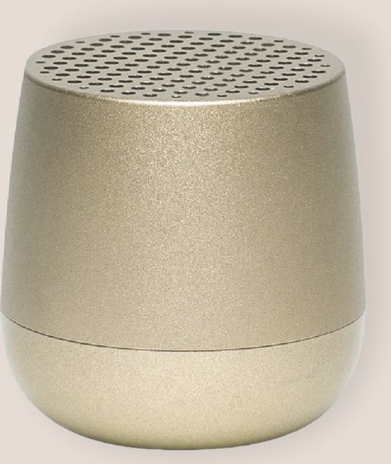 Mini Bluetooth speaker Lexon Mino goud, oplaadbaar, handsfree bellen, selfie microfoon, 2 uur speeltijd