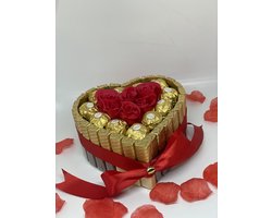 Chocolade Hart Geschenk - Giftpack - Valentijn cadeau - Ferrero Rocher Valentijn Cadeau - Valentijnsdag Geschenk - Liefde - Moederdag - Vaderdag - Verjaardag