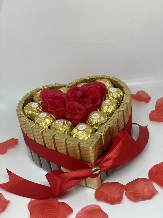 Cadeau Coeur Chocolat - Coffret Cadeau - Cadeau Saint Valentin - Cadeau  Saint Valentin | bol
