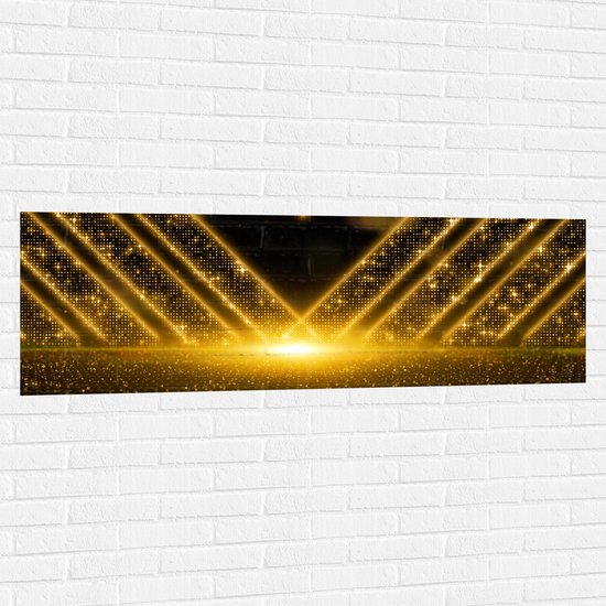 Muursticker - Patroon met Gouden Details - 150x50 cm Foto op Muursticker