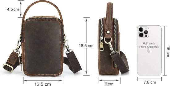 dR Amsterdam Telefoontasje/Heuptasje/Schoudertasje Tampa Camel