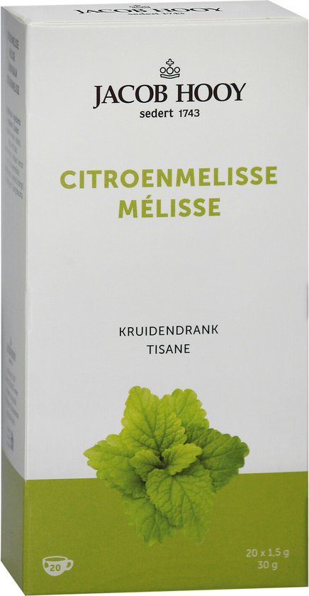 Jacob Hooy citroenmelisse kruidendrank, 20 zakjes.