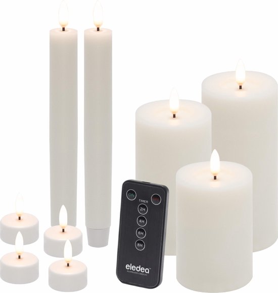 Led Kaarsen Familie Box Familie Traktatie Doos 9 Ledkaarsen & incl