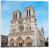WallClassics - PVC Schuimplaat - Notre-Dame Kathedraal - Parijs - 50x50 cm Foto op PVC Schuimplaat (Met Ophangsysteem)