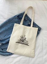 TOTE BAG - Fleurs Graphic Canvas Shopper Bag- Tote Bag - Polyester - Durable - Handy - Stylish - To Sling Over The Shoulder