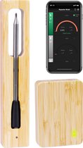 Nuvance - Luxe Vleesthermometer - Inclusief Signaalbooster en E-book - Geschikt als Oventhermometer - Draadloos met App - RVS