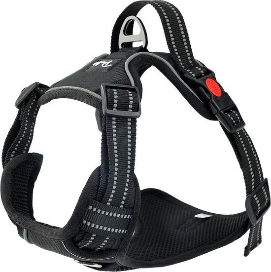 Purrr fect Hondentuigje - Anti-Trek Tuig - Hondenharnas - Y Tuig hond - Waterproof - Reflecterend - Verstelbaar - Maat L