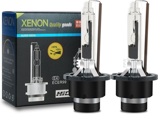 Kit Ampoules Xénon D2R 5000K 55W - 12V - Pour Phares Avant - 2 Ampoules - Neuf