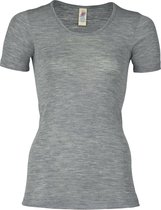 Engel Natur Dames T-shirt Zijde - Merino Wol GOTS grijs 46/48(XL)