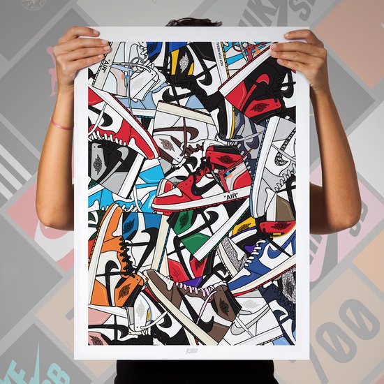 Kicks On Kanvas Poster - Nike Air Jordan Grail Collage - 70 X 50 Cm -  Multicolor | bol.com