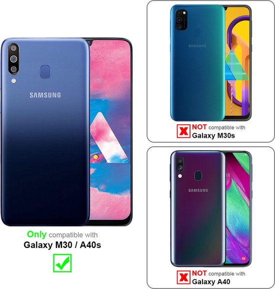 Coque Cadorabo pour Samsung Galaxy M30 / A40s en ROUGE POMME - Pochette de protection avec fermeture magnétique