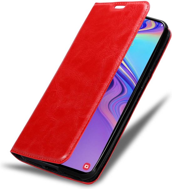 Coque Cadorabo pour Samsung Galaxy M30 / A40s en ROUGE POMME - Pochette de protection avec fermeture magnétique