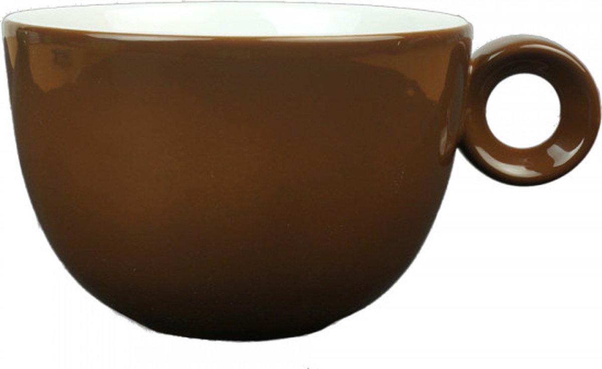 Large cappuccino - Caffé Latte kop - 320ml - Mosterdman - Bruin
