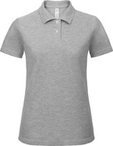 Dames Polo ID.001 Heather Grijs merk B&C maat L