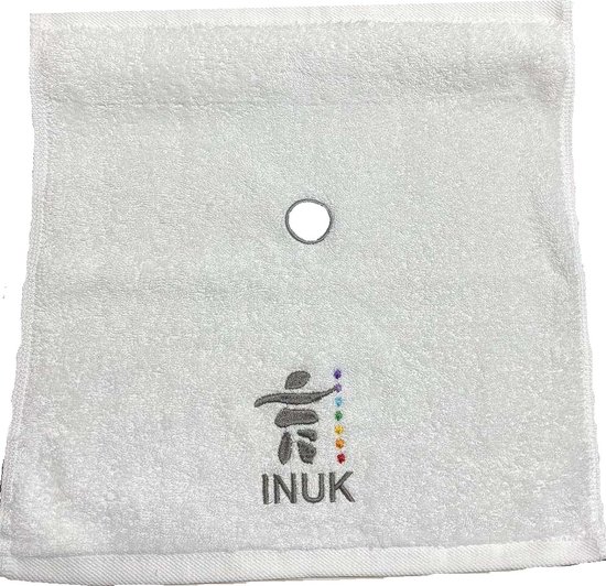 2 stuks Inuk Oorkaars bescherm handdoekje - speciale doek met gat erin voor oorkaarsbehandelingen - beschermt het haar - 35cm vierkante doek voor over het haar en hoofd. Geeft geborgenheid en rust