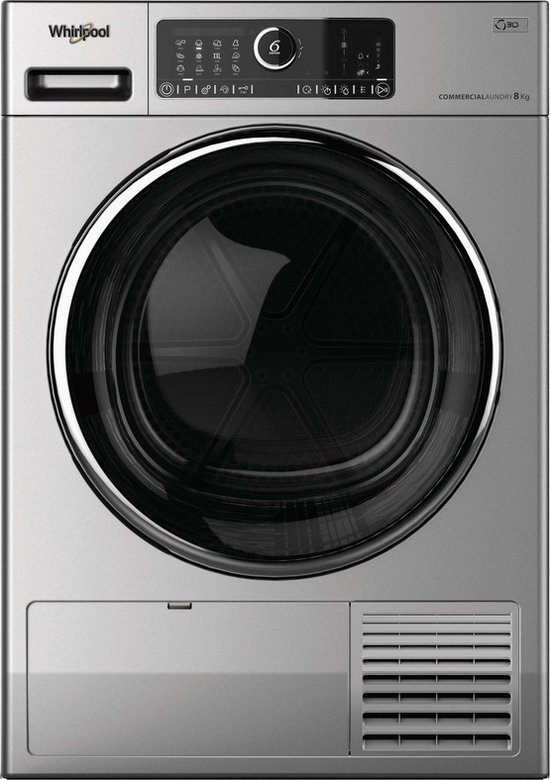 Whirlpool AWZ 8HPS/PRO wasdroger Vrijstaand Voorbelading 8 kg Zilver