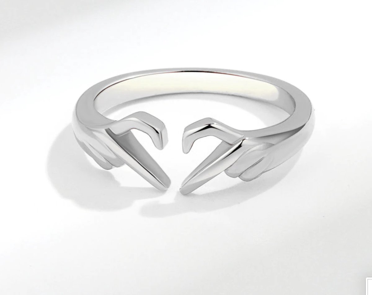Ring dames | stainless steel dames ring | plated zilverkleurig | hartjes ring | hart ring | one size ring| verstelbare ring | cadeau voor vrouw | vriendschapsring | valentijn | valentijnscadeautje