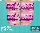 Edgard & Cooper Kattenvoer - Stukjes in Saus - Graanvrij - Verse Eend & Kip- 18 x 85g
