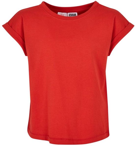 Urban Classics - Organic Extended Shoulder Kinder T-shirt - Kids 122/128 - Rood