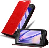 Cadorabo Hoesje geschikt voor Blackberry Z10 in APPEL ROOD - Beschermhoes met magnetische sluiting, standfunctie en kaartvakje Book Case Cover Etui