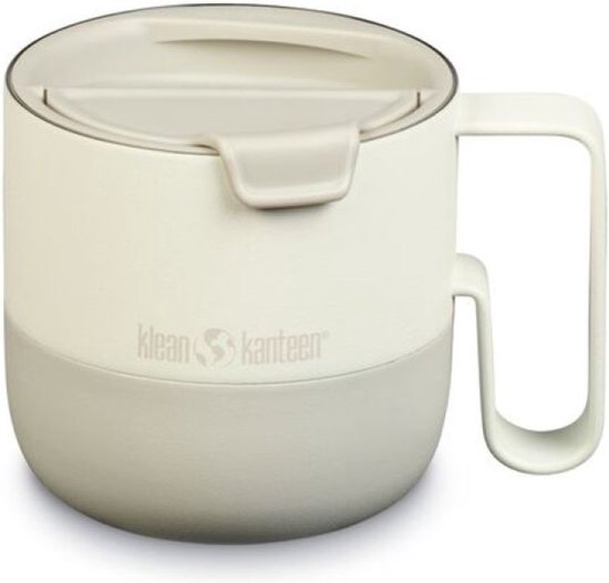 Foto: Klean kanteen geisoleerde mok met flip deksel 399ml 14oz koffiebeker to go met handvat rvs gecoat tofu