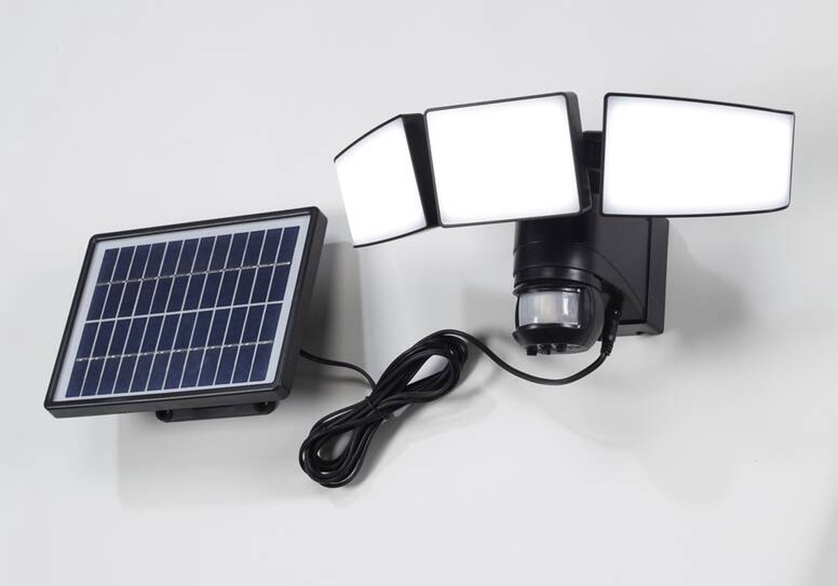 Wetelux LED-schijnwerper op zonne-energie, 15 watt met bewegingsmelder