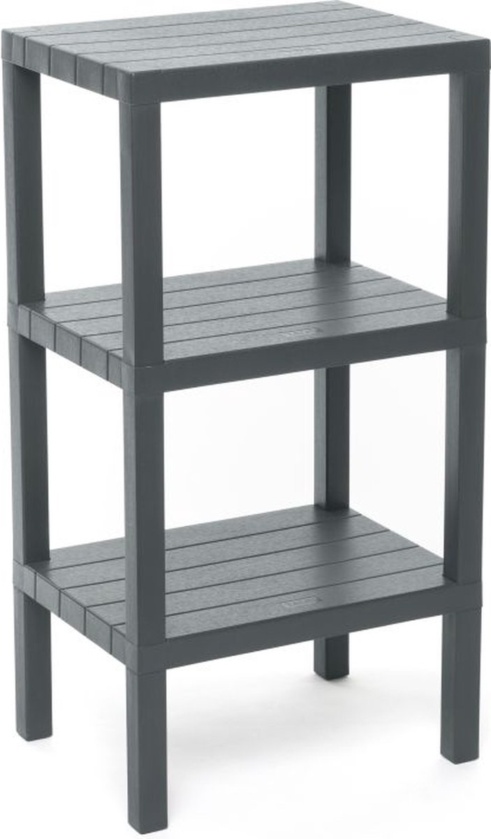 Badkamer rek 3 etage grijs / handdoek rek grijs geheel waterbestendig