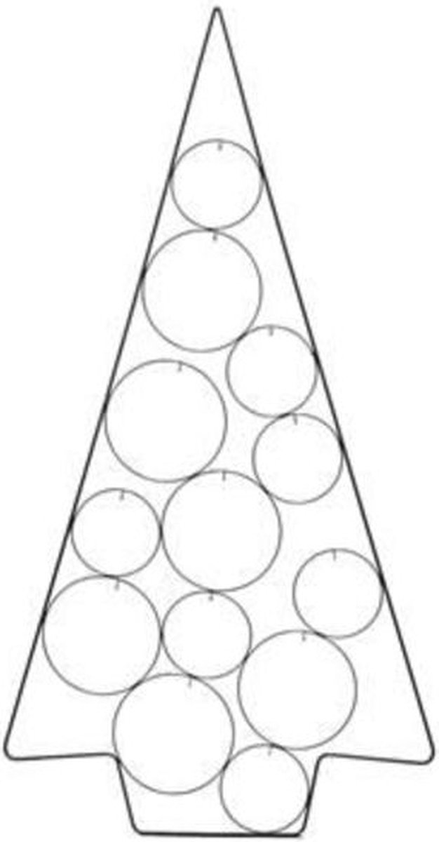 Kerstdecoraties - Pc. 1 Metal Tree/hanging Black 115 Cm