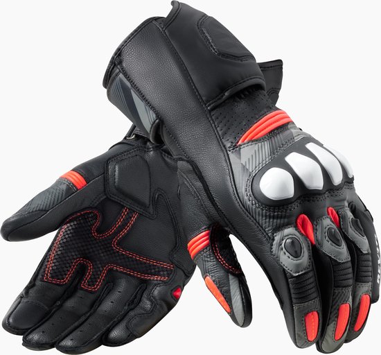 Rev'it! Gloves League 2 Black Neon Red XL - Maat XL - Handschoen