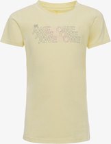 T-shirt de sport pour filles Osaga avec texte imprimé - Jaune - Taille 158/164