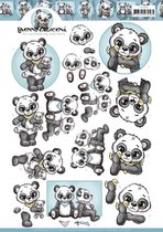 3d Knipvel Yvonne Creations - Panda Hugs CD11446 - 1 knipvel