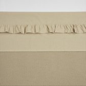 Meyco Baby Ruffle ledikant laken - sand - 100x150cm - 0.3 TOG