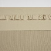 Meyco Baby Ruffle ledikant laken - sand - 100x150cm