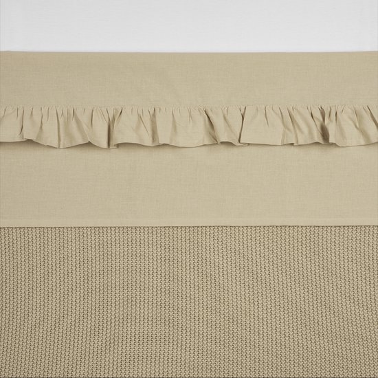 Meyco Baby Ruffle ledikant laken - sand - 100x150cm - 0.3 TOG