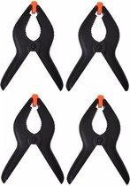 8x Zwarte hobby lijmklemmen 10 cm - Marktkraam klemmen/ hobbyklemmen 8 stuks