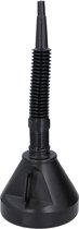 Dunlop Auto olie trechter - 2 in 1 - zwart - kunststof - 39 cm - flexibele slang - olie / benzine aanvullen