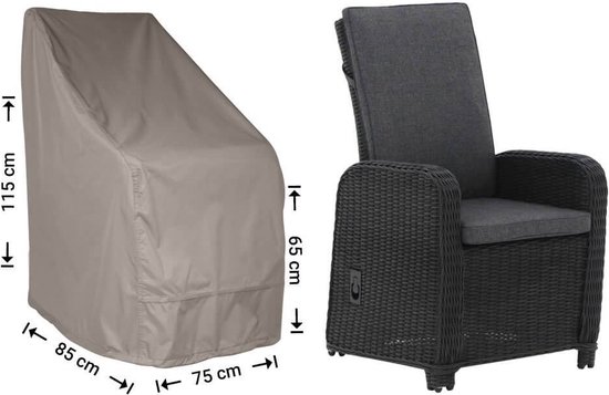 Housse chaise longue haute 85 x 75 H : 115/65 cm - Housse chaise de jardin  - RADJC85 | bol